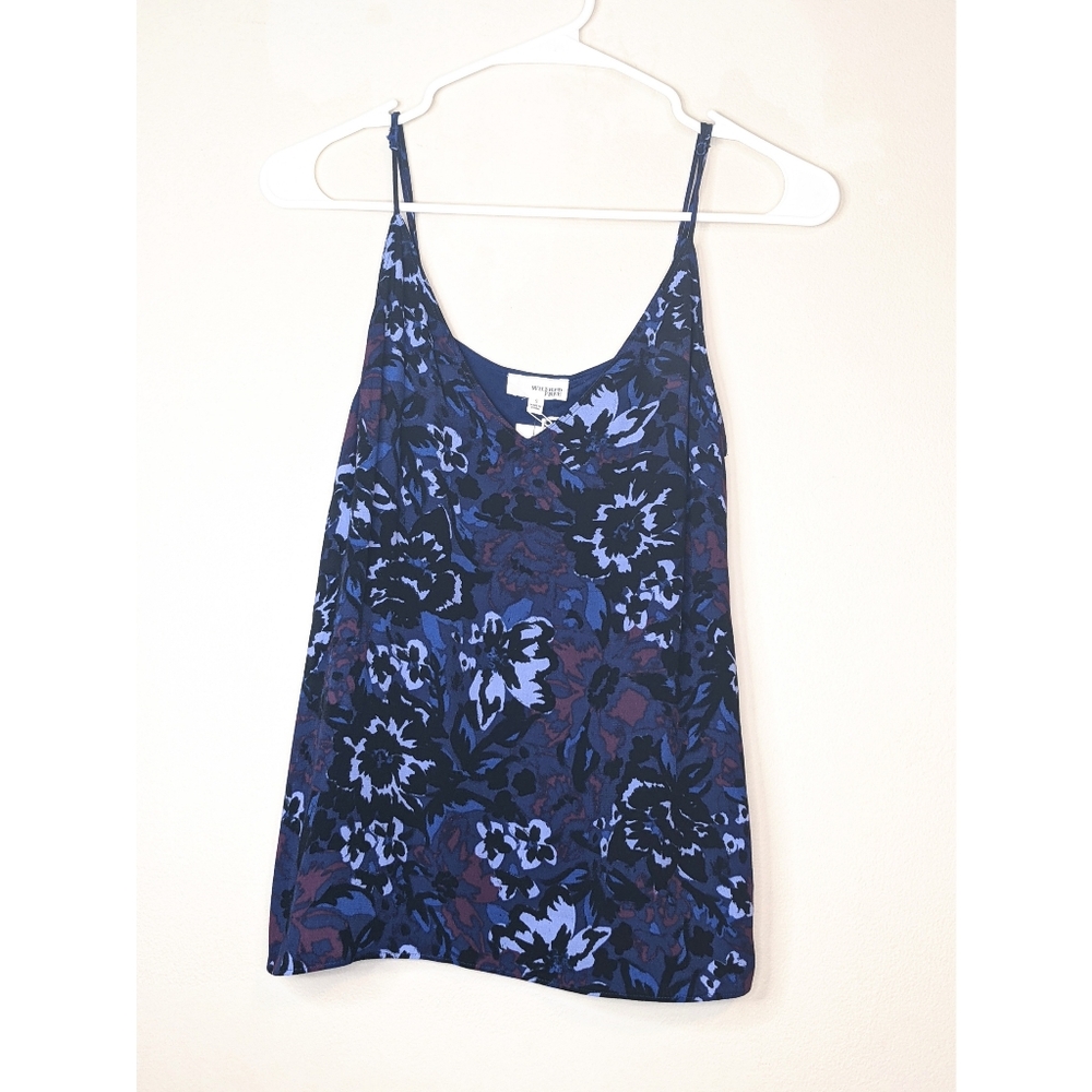 Aritzia Wilfred Free Margot Floral Camisole in Blue /Purple Size Small NWT